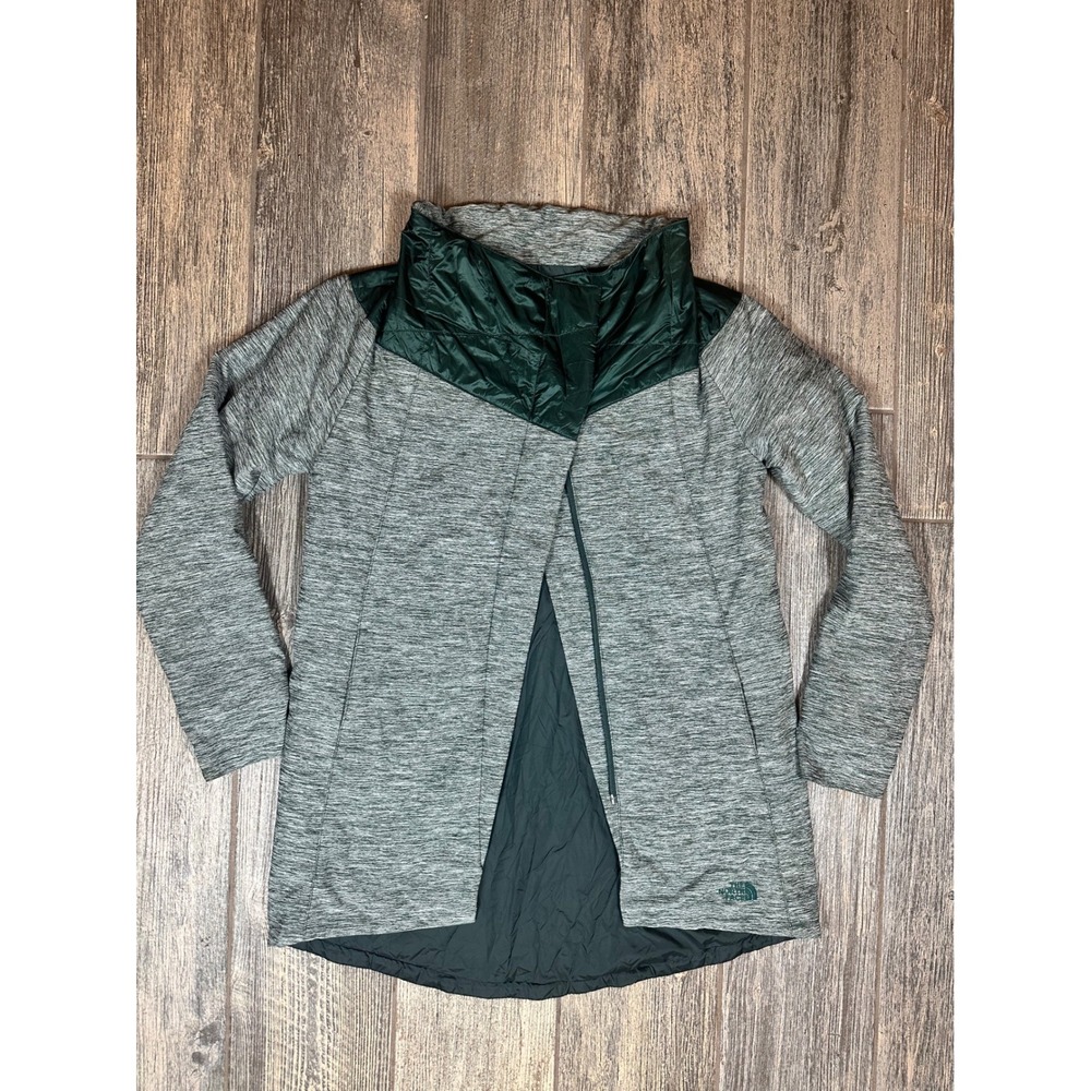 The‎ North Face Womens Small Gray Green Fleece Lined Jacket Coat